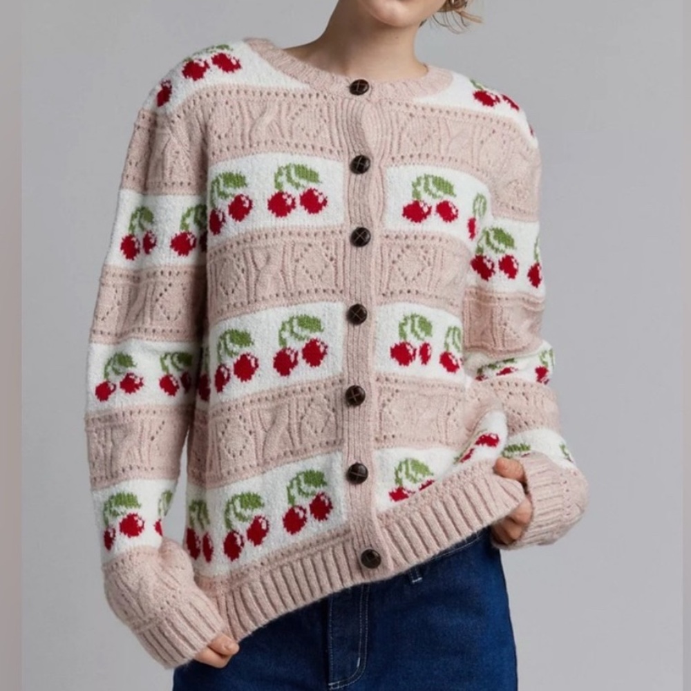 Cherry Cardigan Sweater